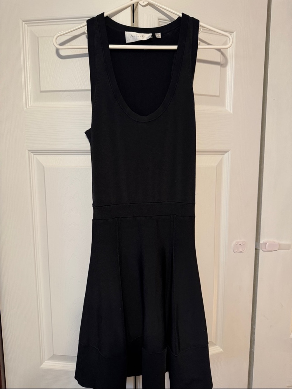 A.L.C. Black Sleeveless Scoop-Neck dress.  Stretch material size M